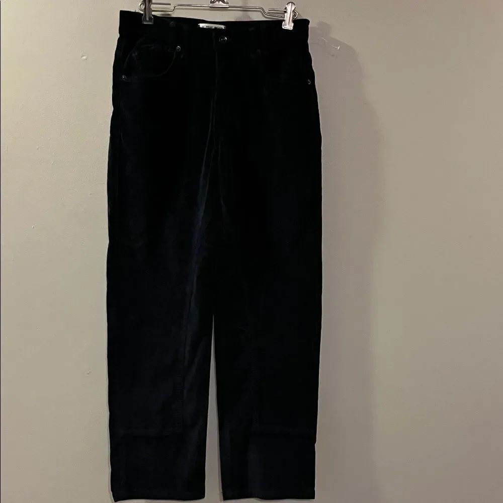 Free People Women's Black Straight Leg Corduroys